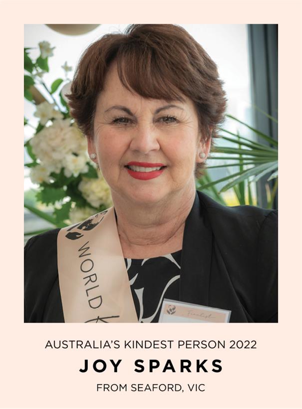 Woman wearing a sash with 